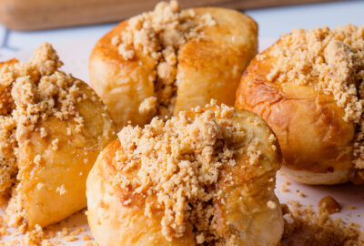 Pão de doce de leite Santa Massa com Paçoca