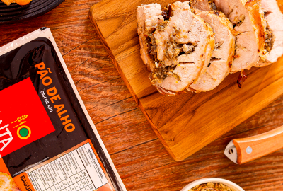 Receita de Lombinho suíno com caponata de berinjela